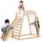 Costway 6-in-1 Wood Jungle Gym Montessori Climbing Play Set with Double-sided Ramp Colorful